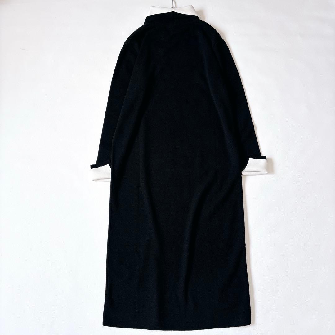 美品✨ROOM NO.8 BLACK ニードル バイカラー カフス ドレス F