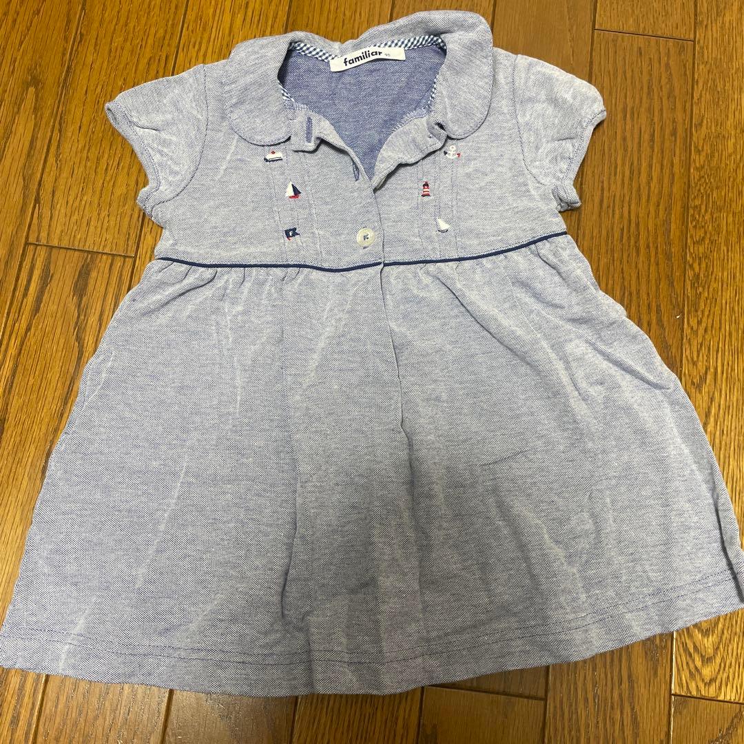 familiar 襟付きワンピース90サイズ