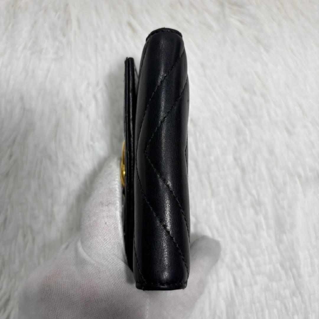 ✨箱付き✨ グッチ マーモント キルティング 三つ折り財布 GG ブラック