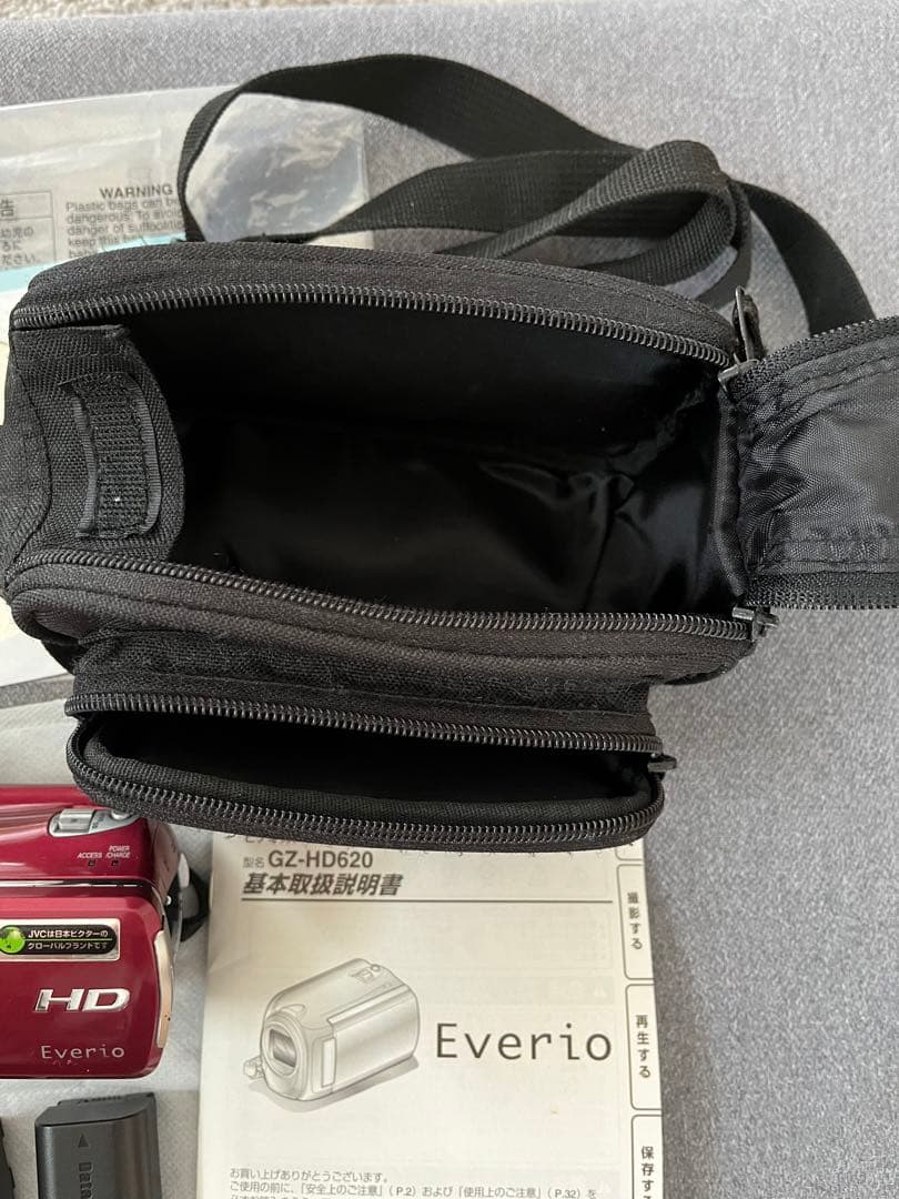 JVC Everio GZ-HD620 ビデオカメラ 赤 1080p 高画質録画