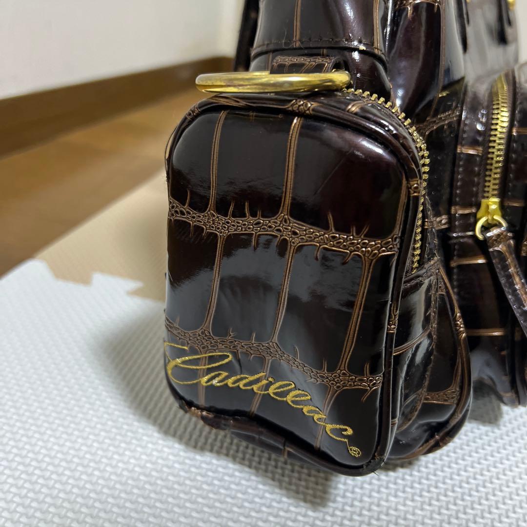 Cadillac クロコダイル風ボストンバッグ
