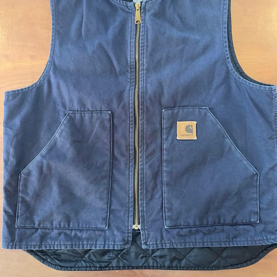 ★Carhartt ブラウン ダックベスト V47 MDT