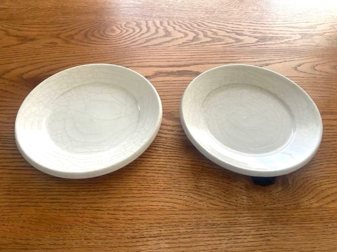 【3/29迄】未使用品　谷口竜　7寸皿　ペア　作家　陶芸　茶器　酒器　うつわ