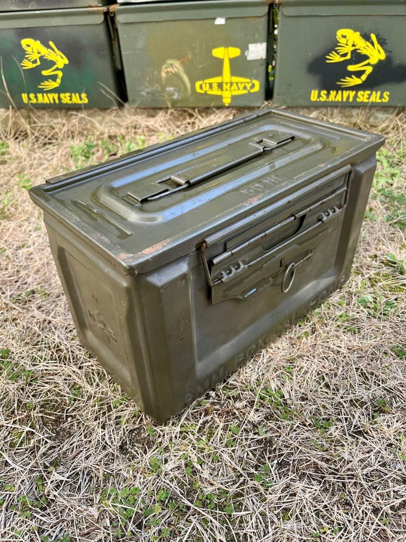 米軍実物 希少品 WW2 50口径 アンモボックス 弾薬箱 横開きタイプ