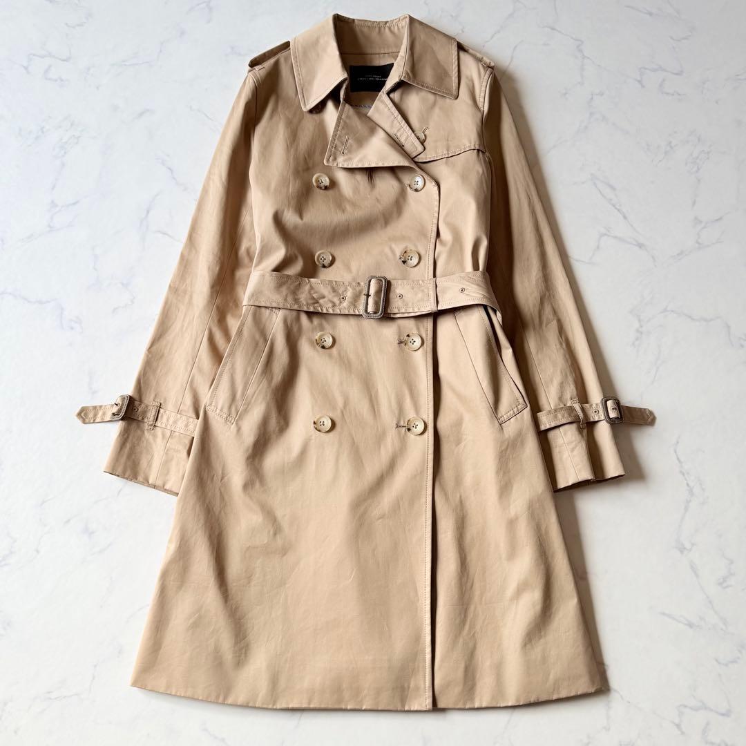 【美品】グリーンレーベルリラクシング トレンチコート 40 L 定番 ベージュ