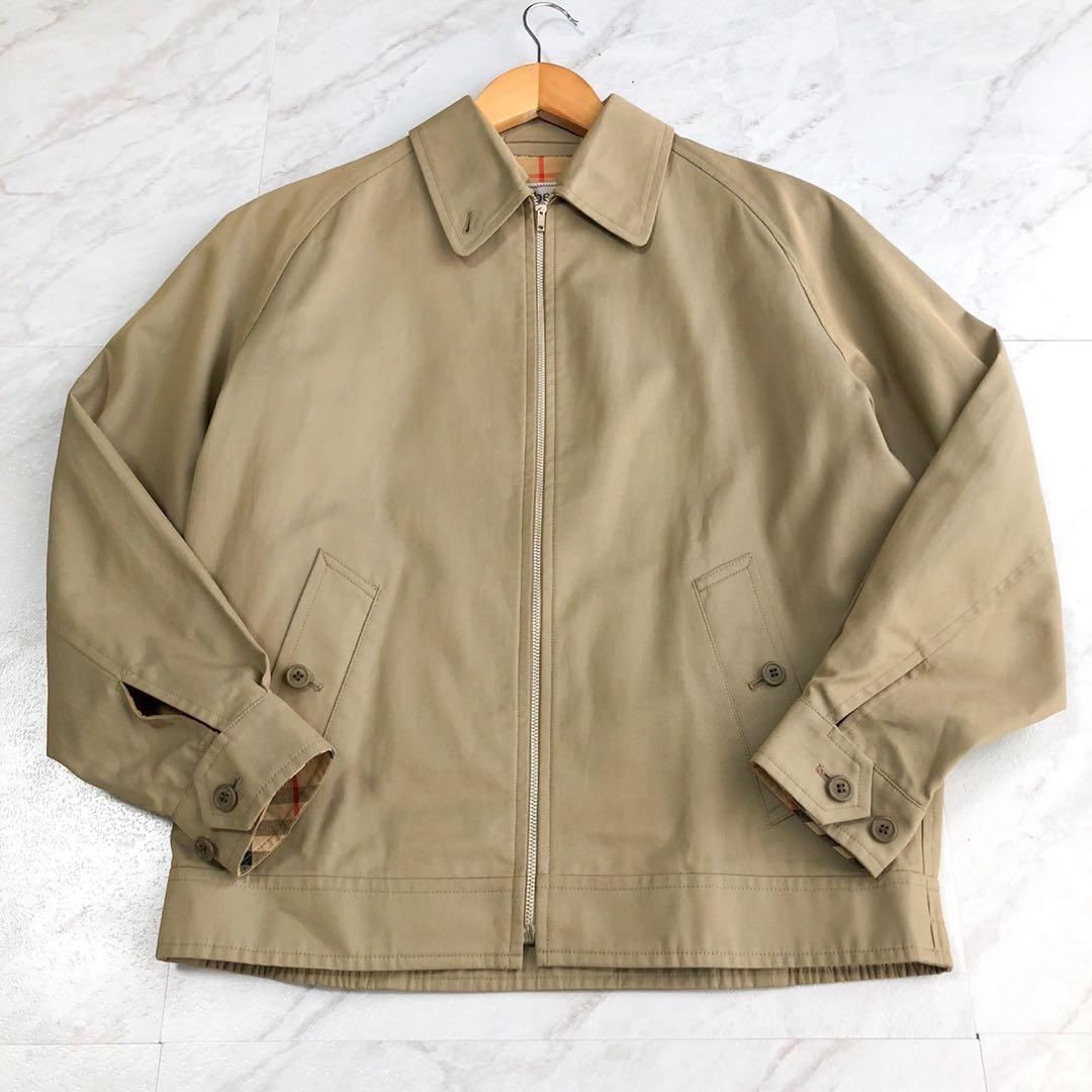 【極美品】burberry ハリントンジャケット ノバチェック ベージュ 90s