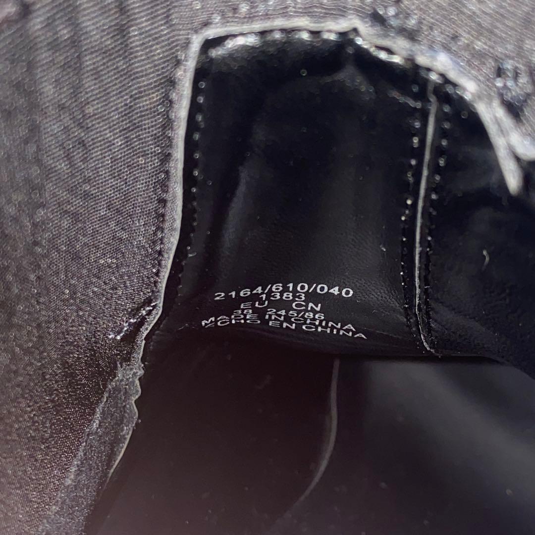 極美品 ZARA ザラ　24.5 厚底 ショートブーツ ブラック 黒 チャンキー