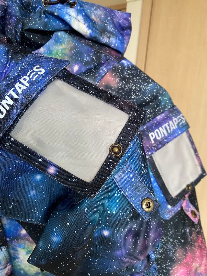 【2着セット】PONTAPES 宇宙柄 スノーボードウエア　【110 120】