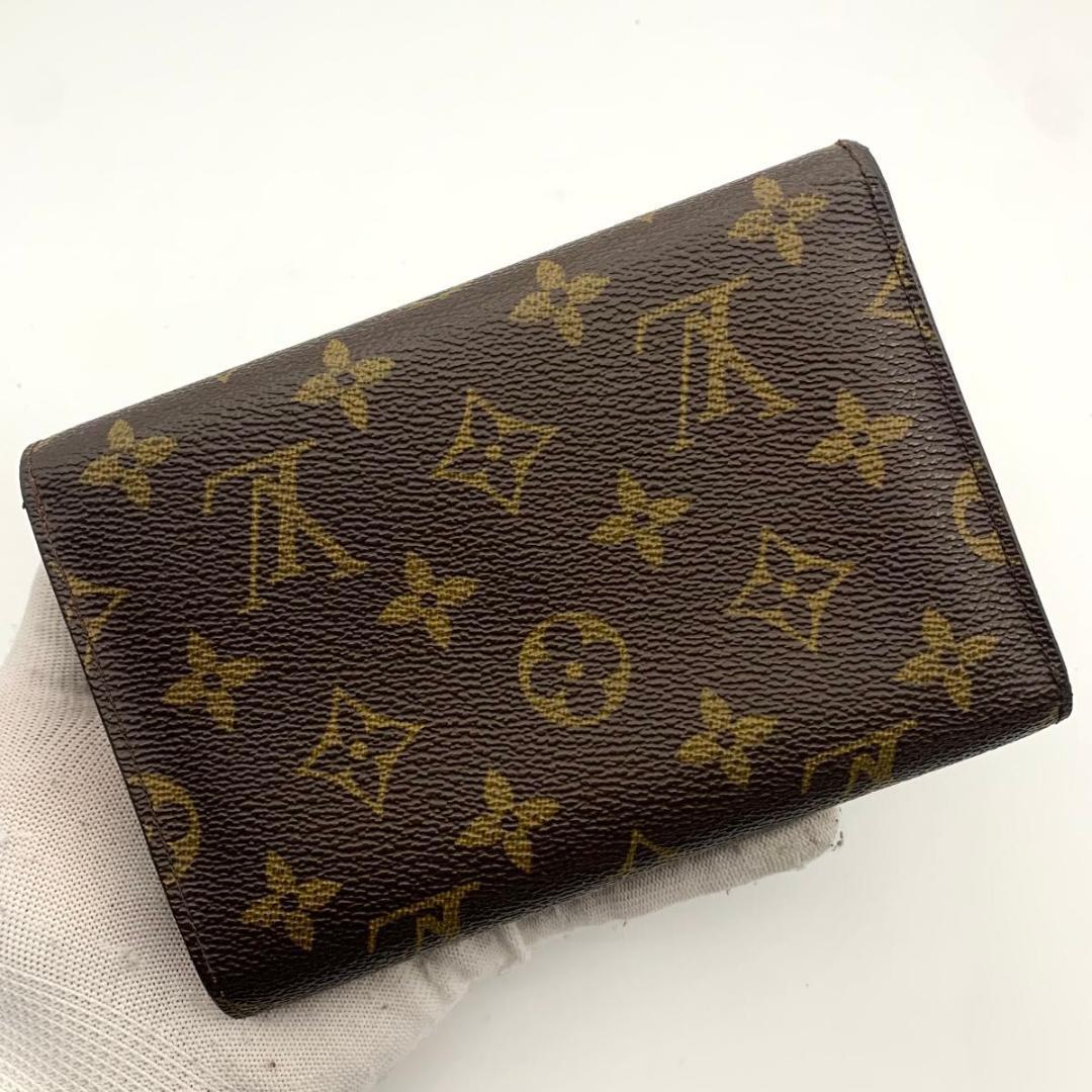 鑑定済み ルイヴィトン ポルトトレゾール エテュイ パピエ 三つ折り 財布 定番
