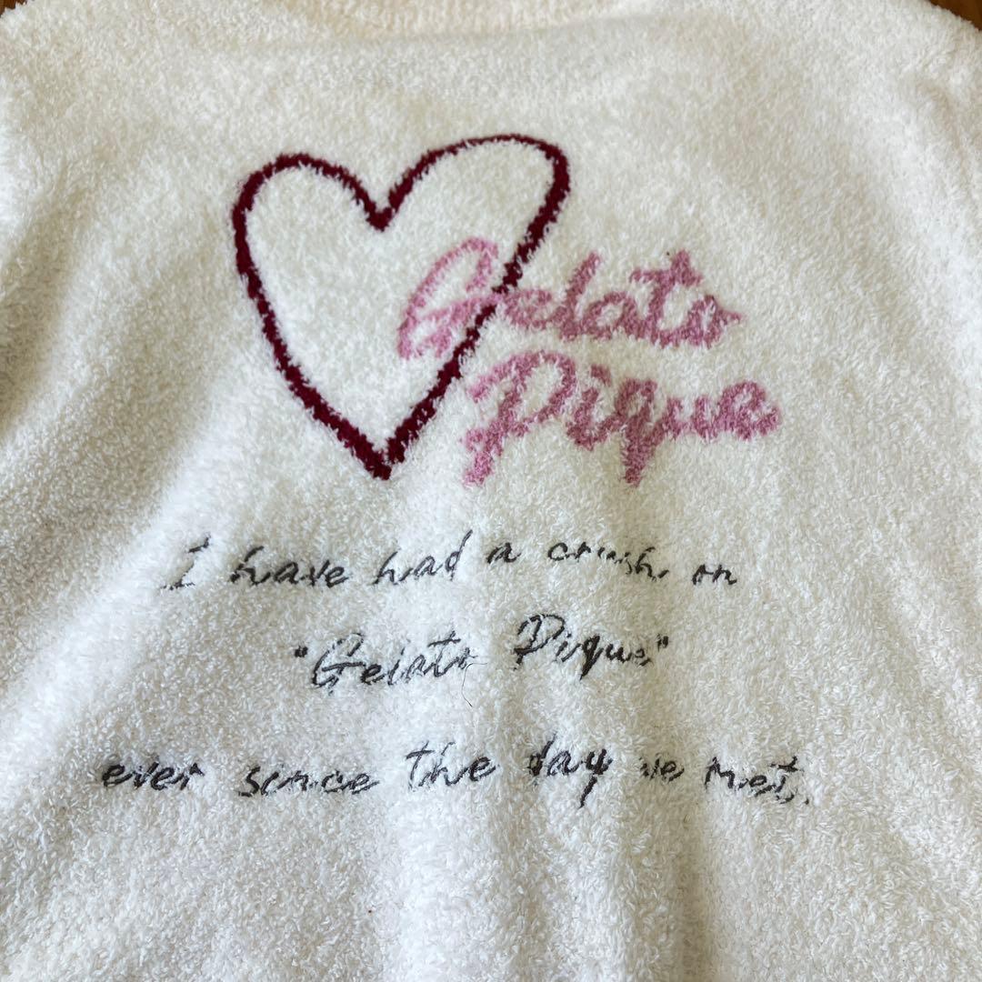 【未使用級】【限定品】gelato pique ジャガードカーディガン　ホワイト