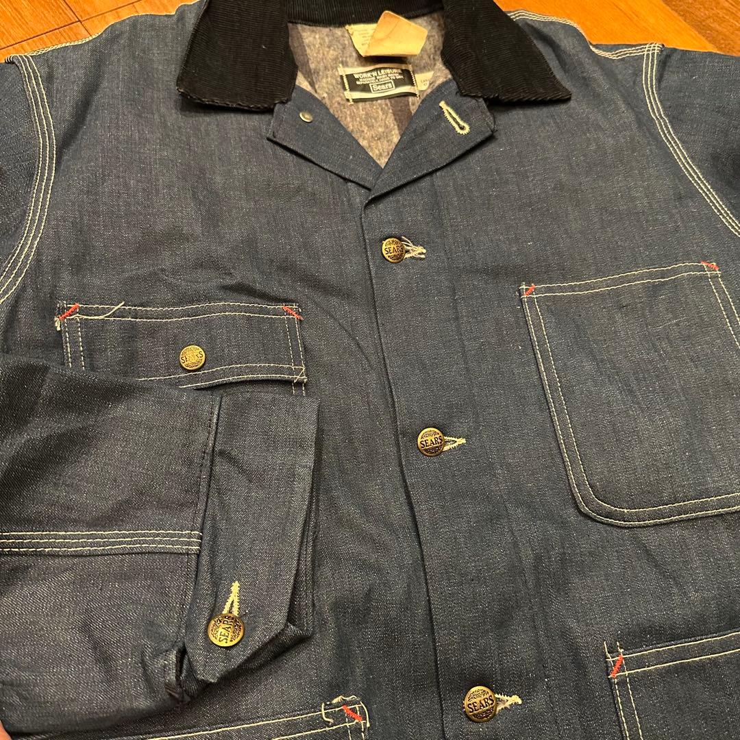 70s 80s Sears シアーズ　デニムカバーオール　デッドストック