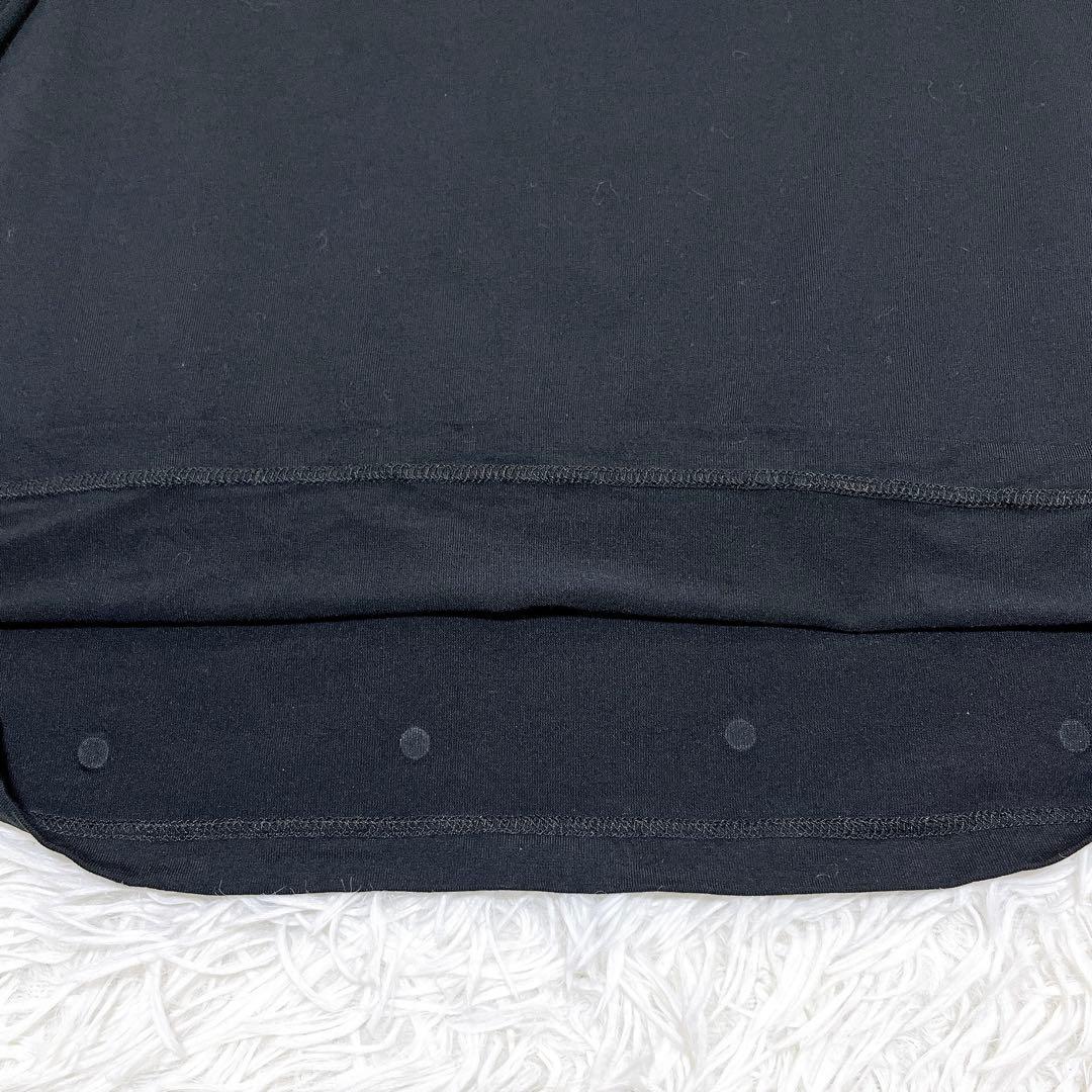ブルマリン Tシャツ ストレッチ ブラック パール ストーン フレンチスリーブ