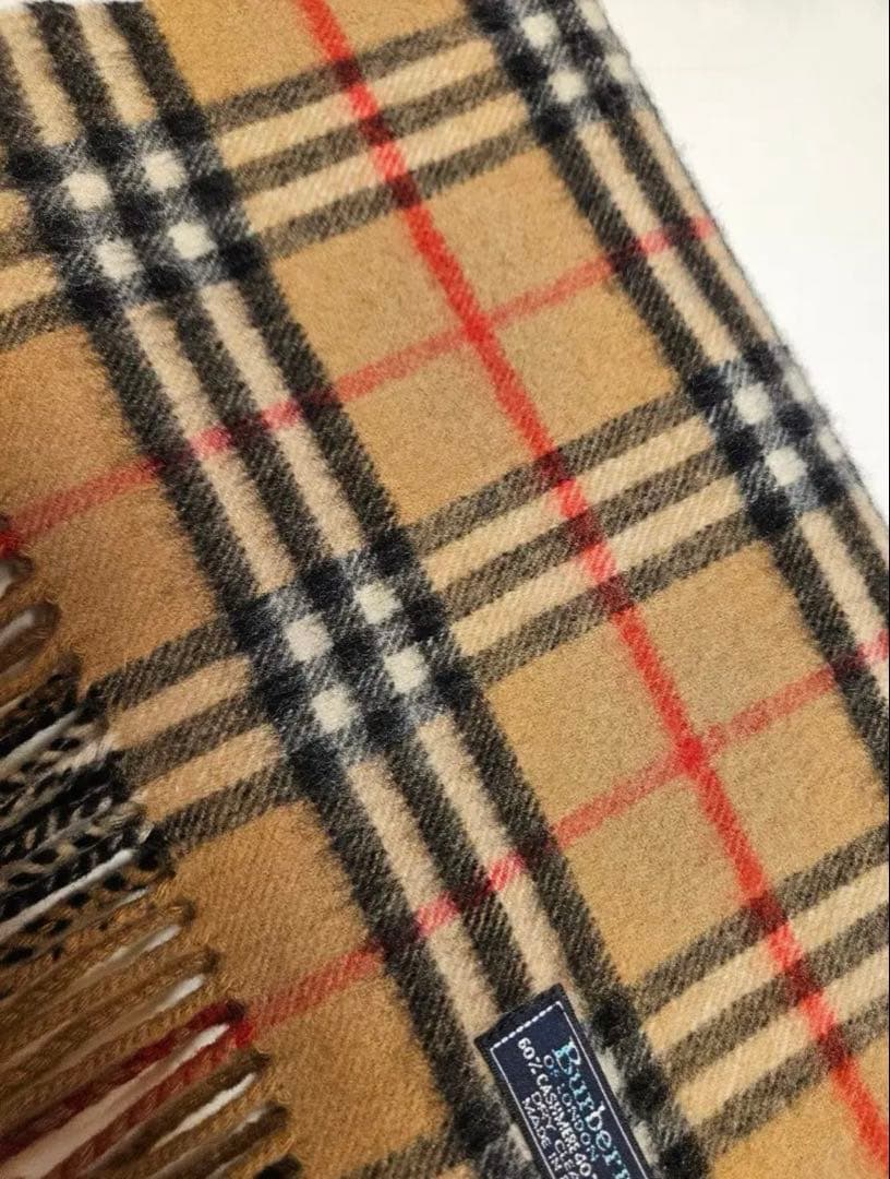 Burberry チェックマフラー ベージュ