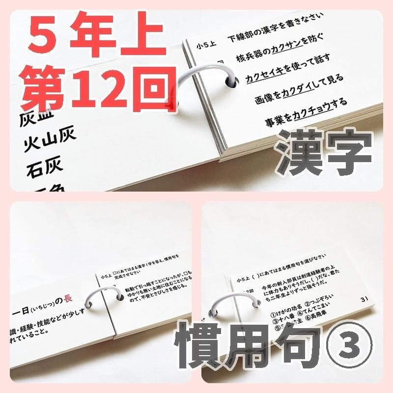 予習シリーズ5年上　漢字とことば　第1～19回　暗記カード　中学受験【5K3】