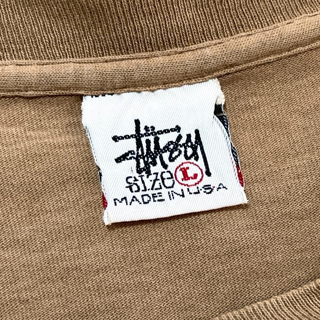 90s ステューシー STUSSY Tシャツ USA製 茶 ブラウン 1905
