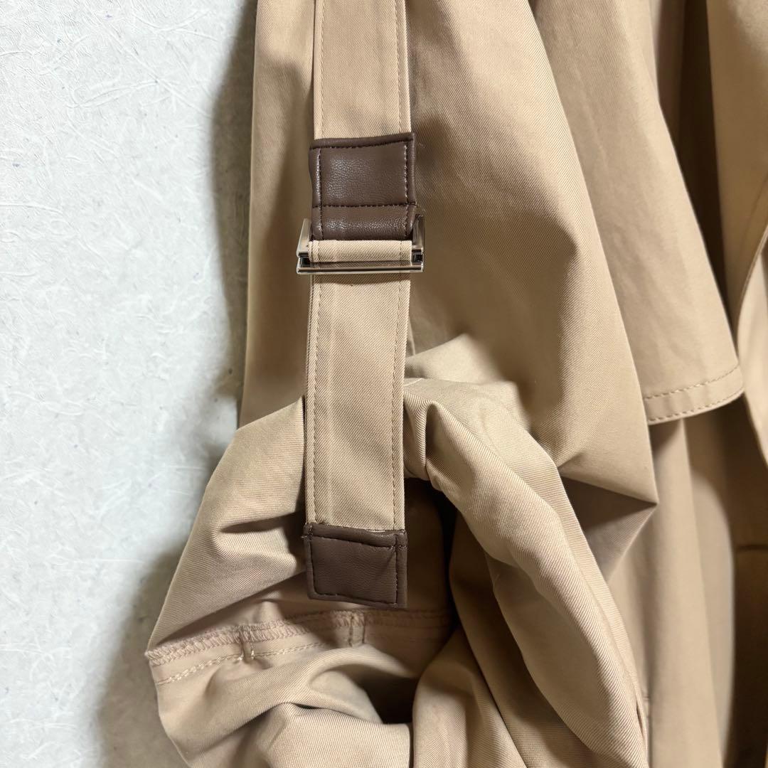 FRAY I.D シャンブレーツイルロングトレンチコート ベージュ