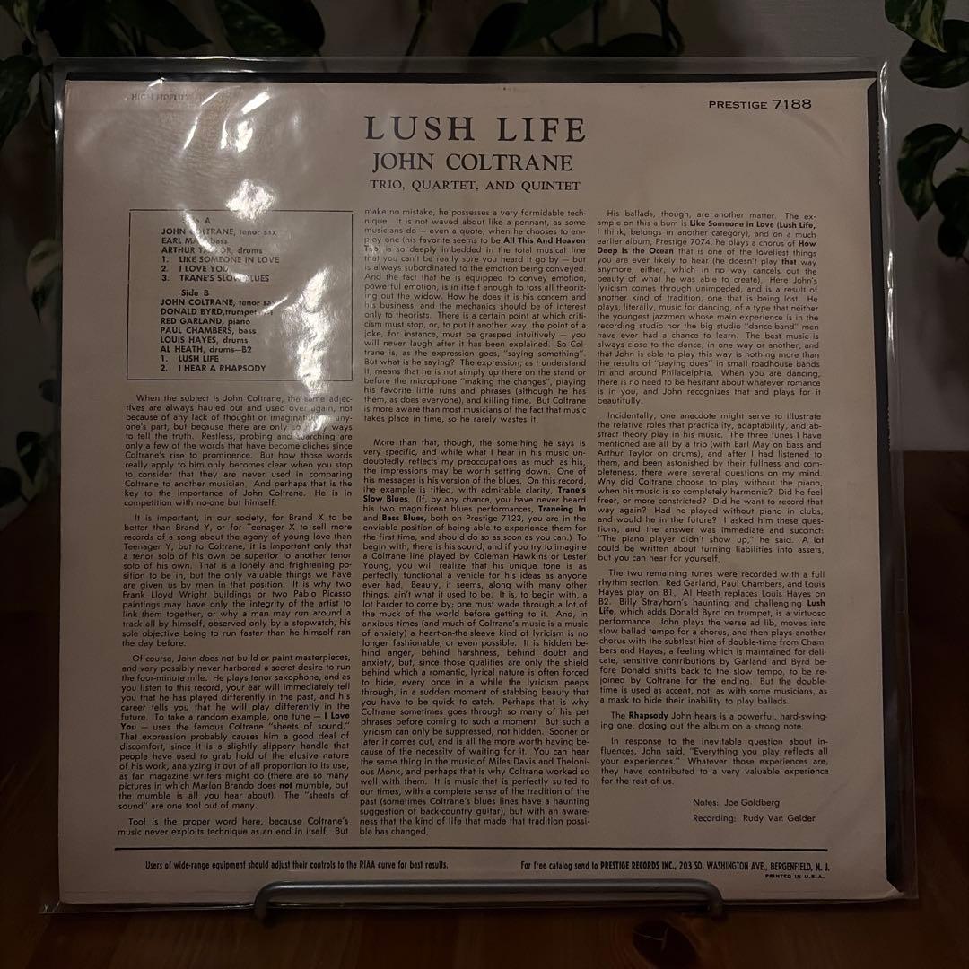 【中古LP】 John Coltrane / Lush Life