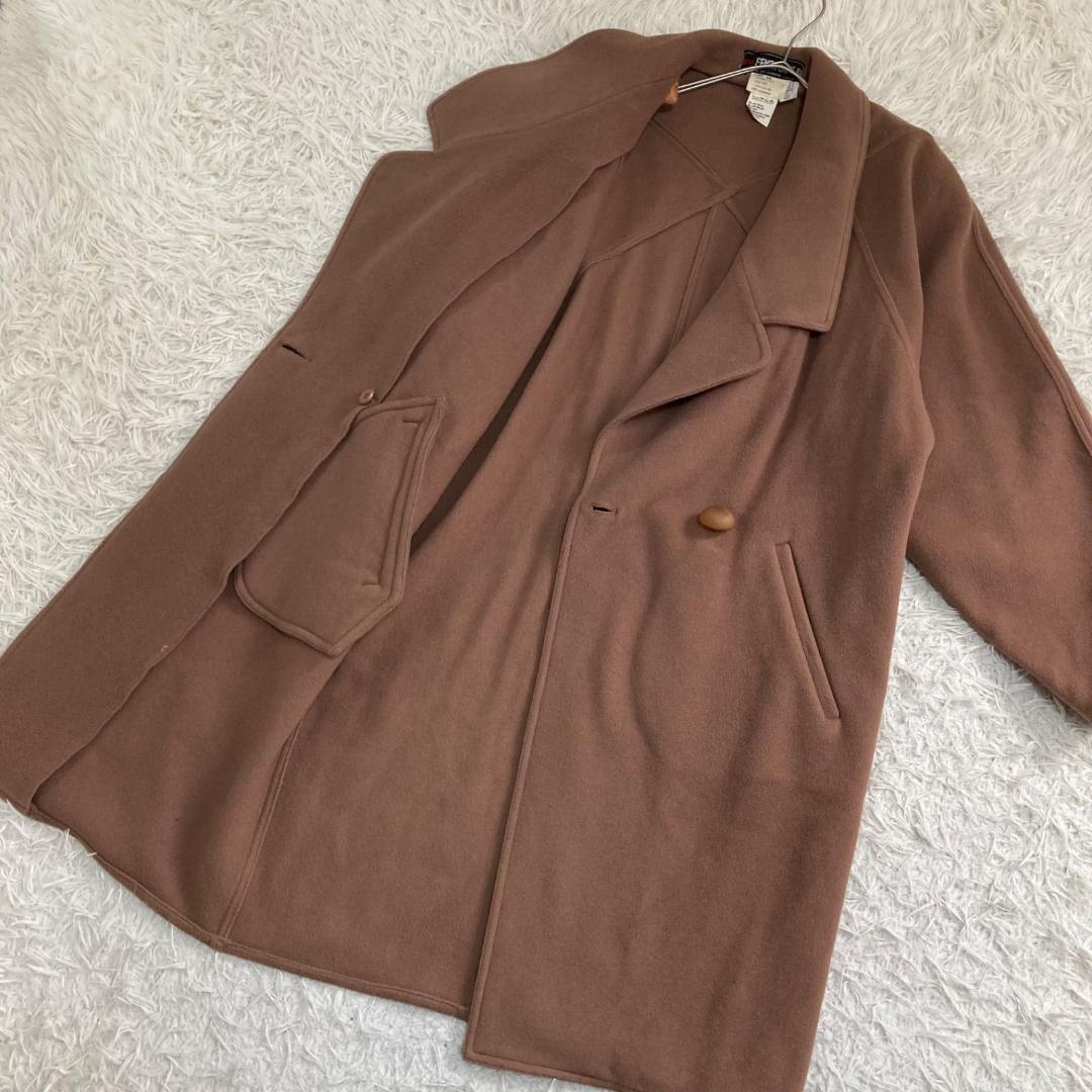 17515✨フェンディ 365 ヴィンテージ カシミヤ混 ダブル リバーコート