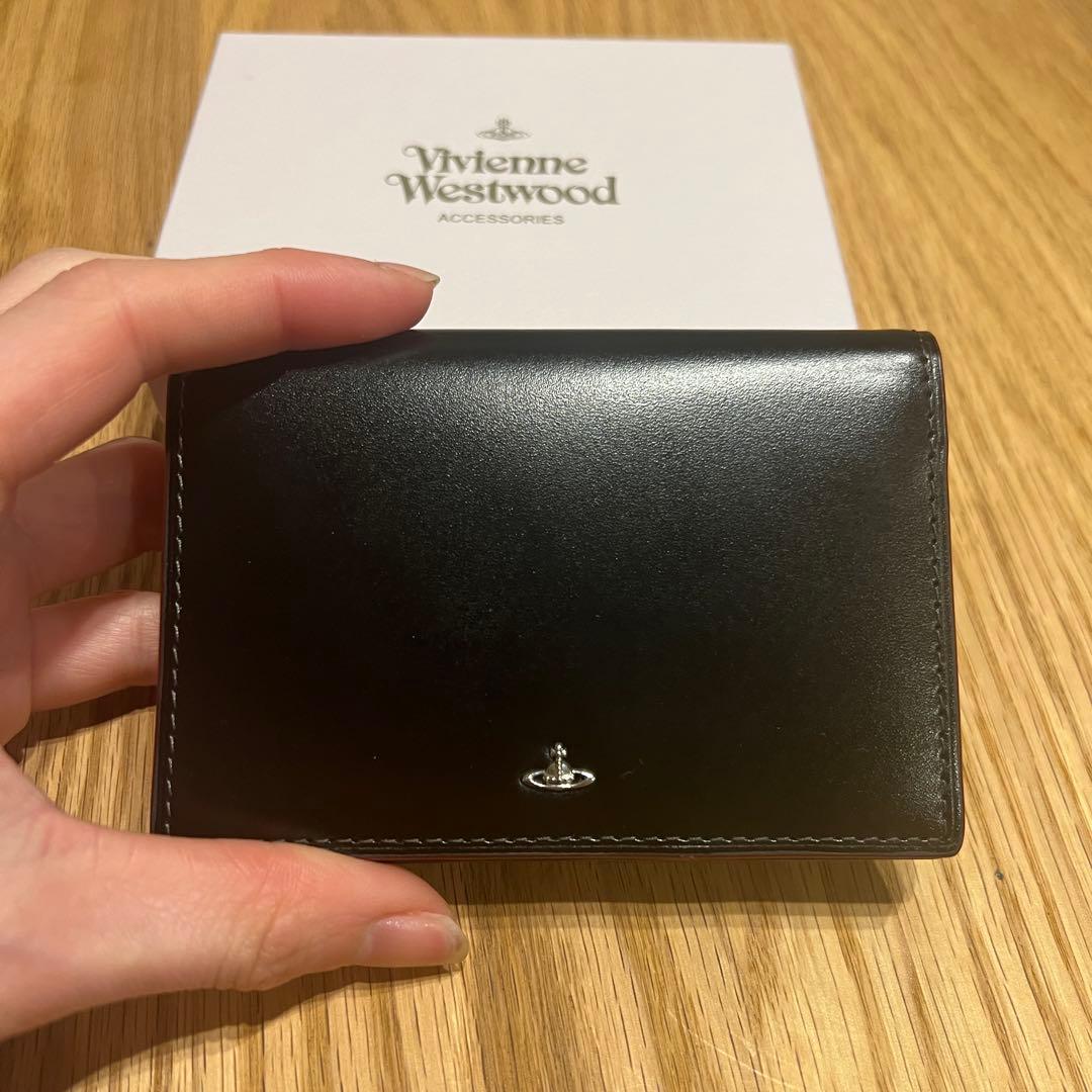 新品 未使用 Vivienne Westwood 名刺入れ 黒 バイカラー 赤