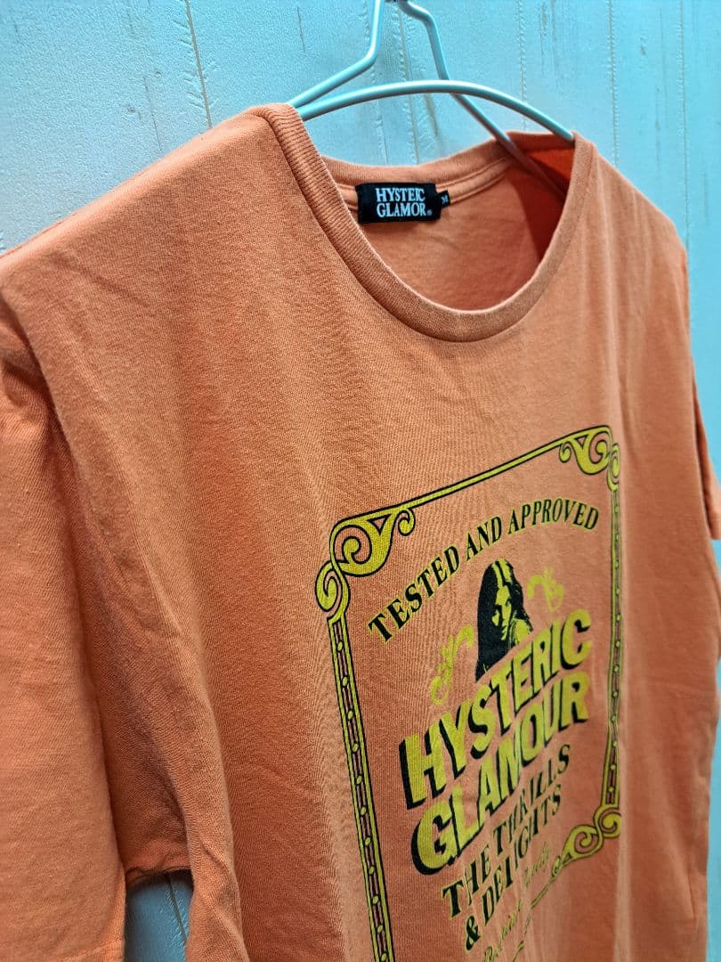 ヒステリックグラマー ヒスガール プリントTシャツ オレンジ