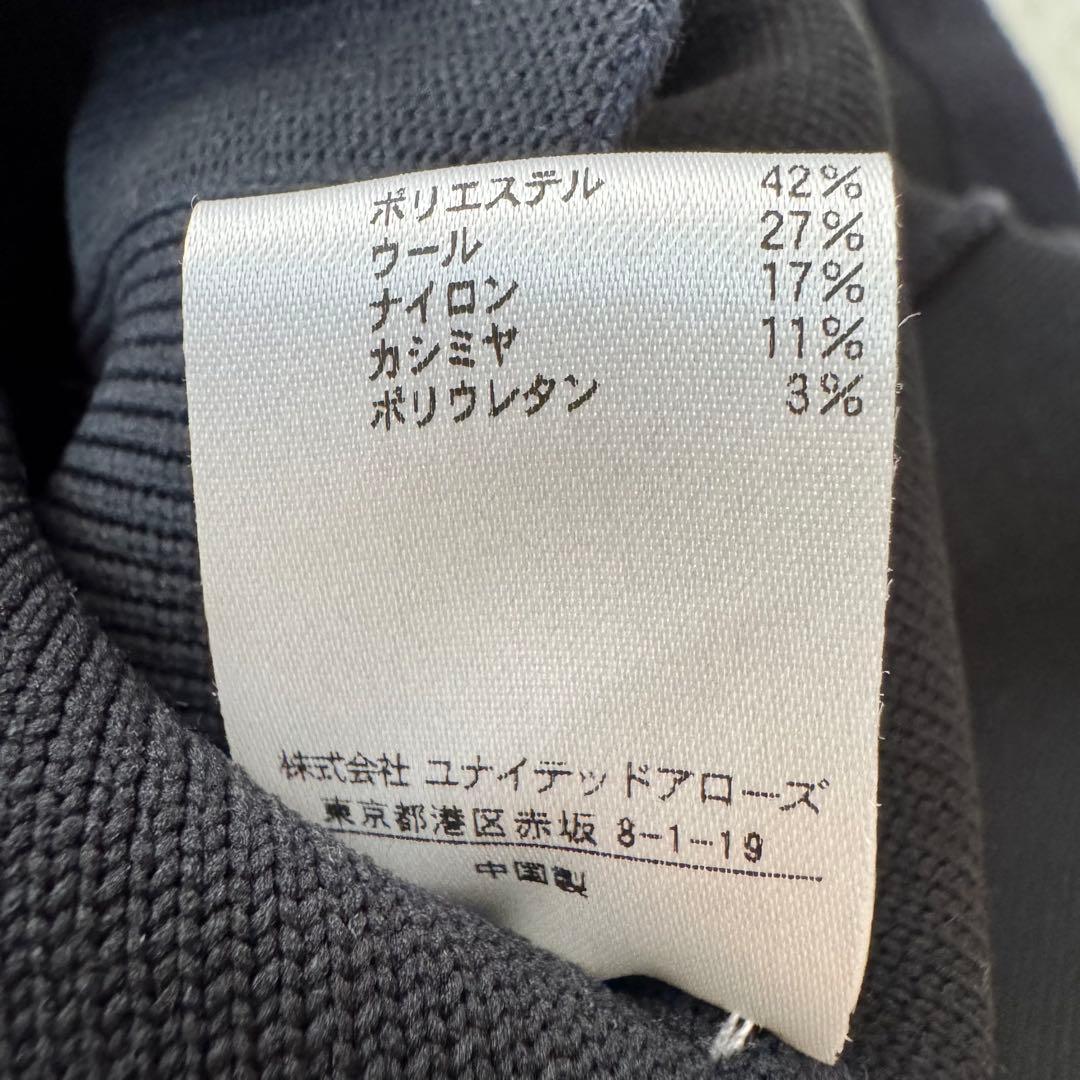 drawer ドゥロワー ノースリーブ　カシミヤ混　ワンピース　黒
