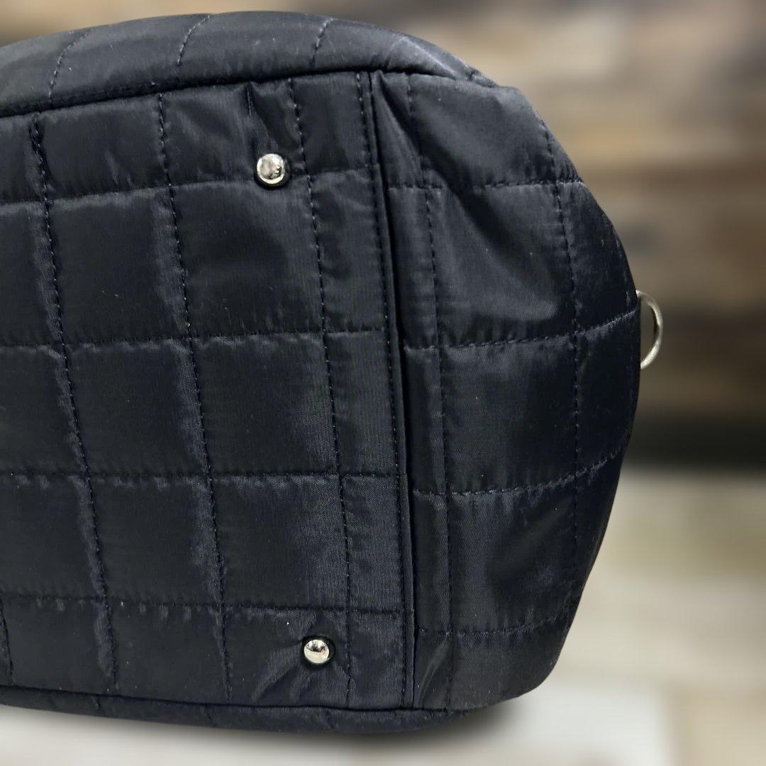 MARY QUANT マリークアント　ボストンバッグ　キルティング　ブラック