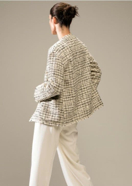 theory luxe 22AW ツイード ノーカラージャケット サイズ38