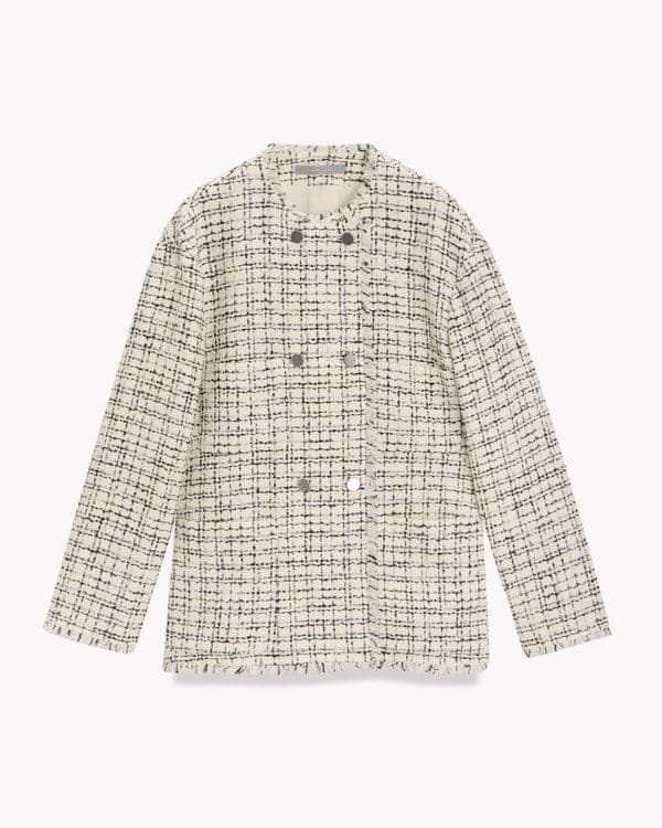 theory luxe 22AW ツイード ノーカラージャケット サイズ38