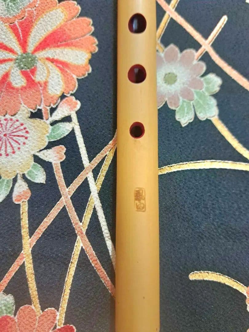 篠笛　篠笛袋　鳳由　六本調子　長唄