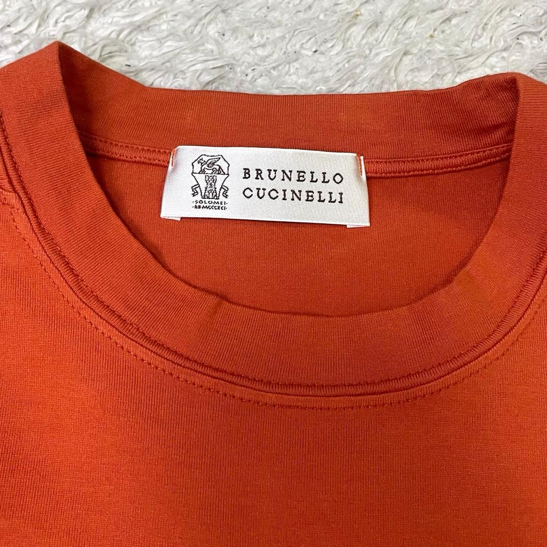 美品 BRUNELLO CUCINELLI Tシャツ オレンジ　48 M