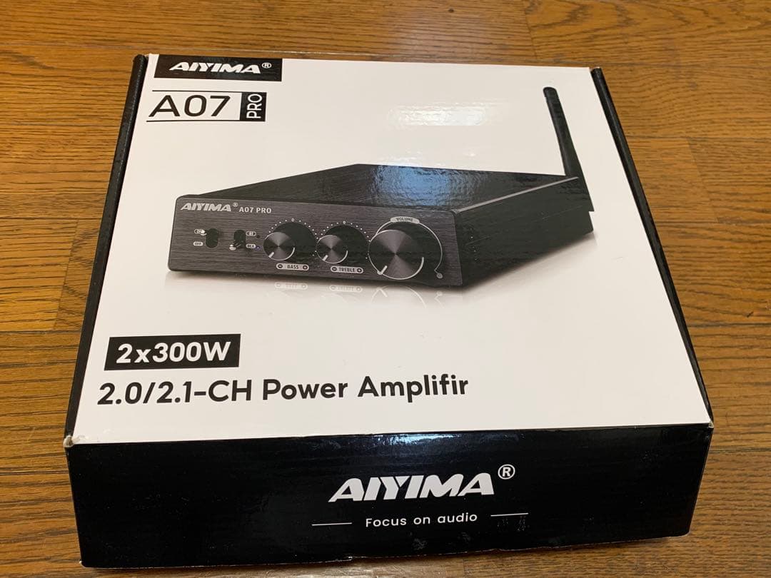 美品　AIYIMA A07 PRO デスクトップアンプ　スピーカーケーブル付き