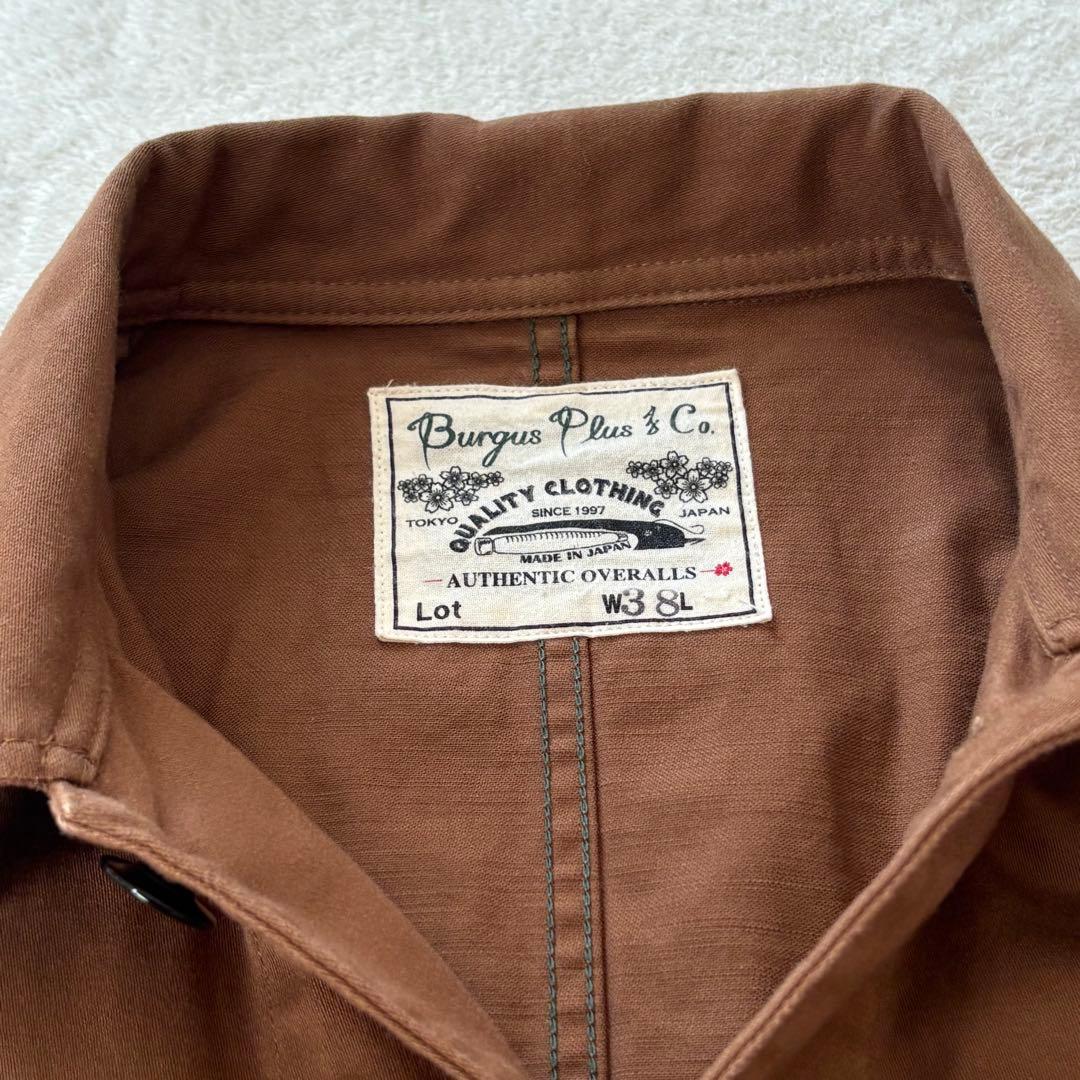 状態良好！Burgus Plus カバーオール 38(M) 日本製 ヒノヤ