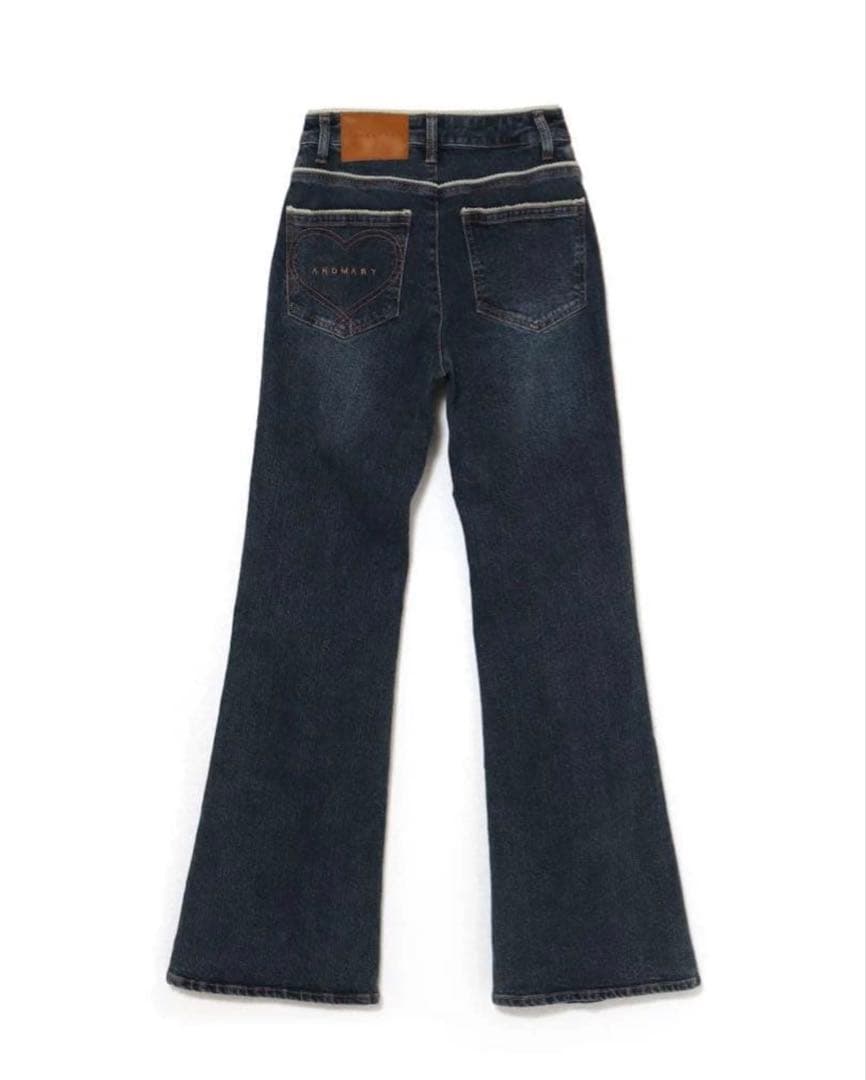 andmary Heart stitch denim Sサイズ パンツ
