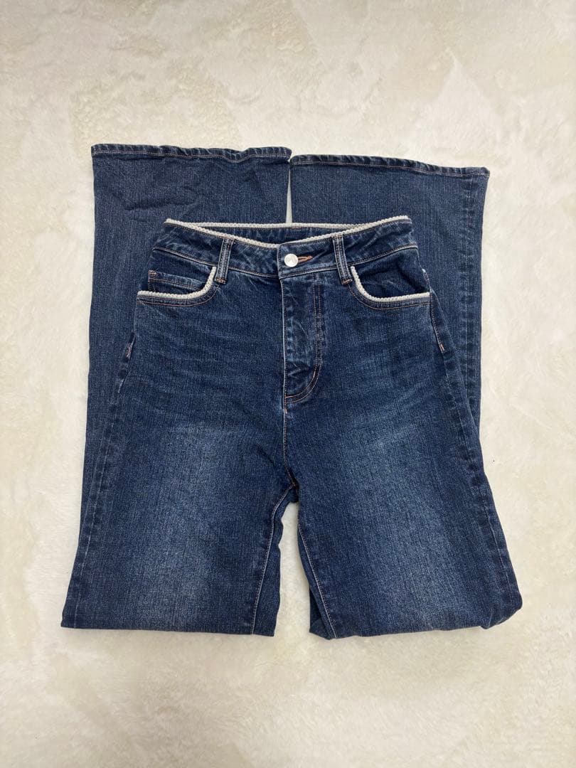 andmary Heart stitch denim Sサイズ パンツ