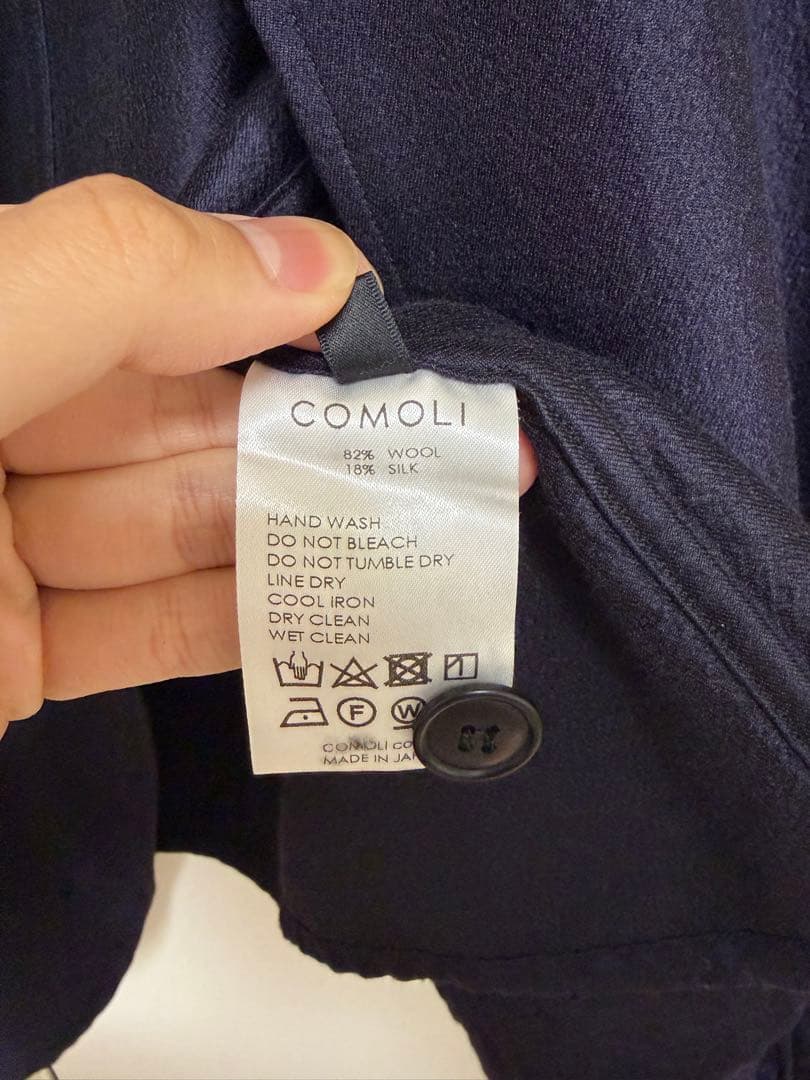 comoli／コモリ ／ウールシルクジャケット／ネイビー2