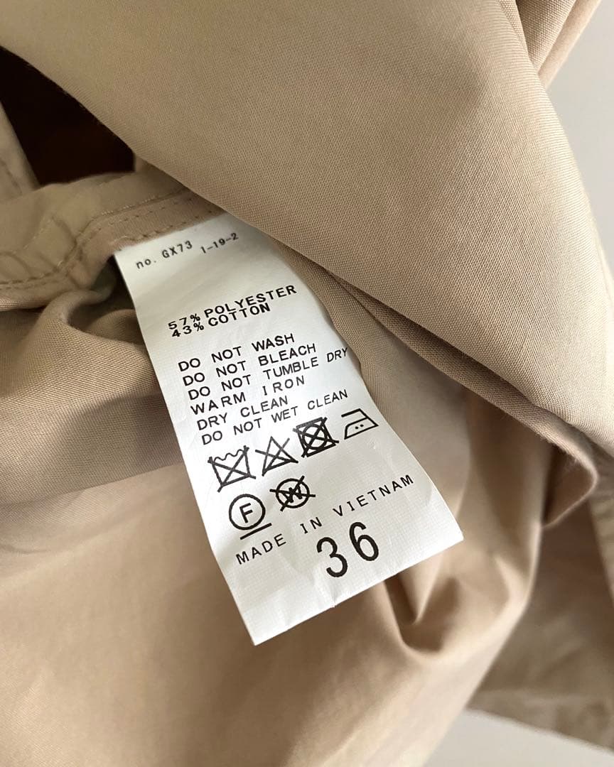 FRAMeWORK T/Cウェザーステンカラーコート ベーシック 36 美品