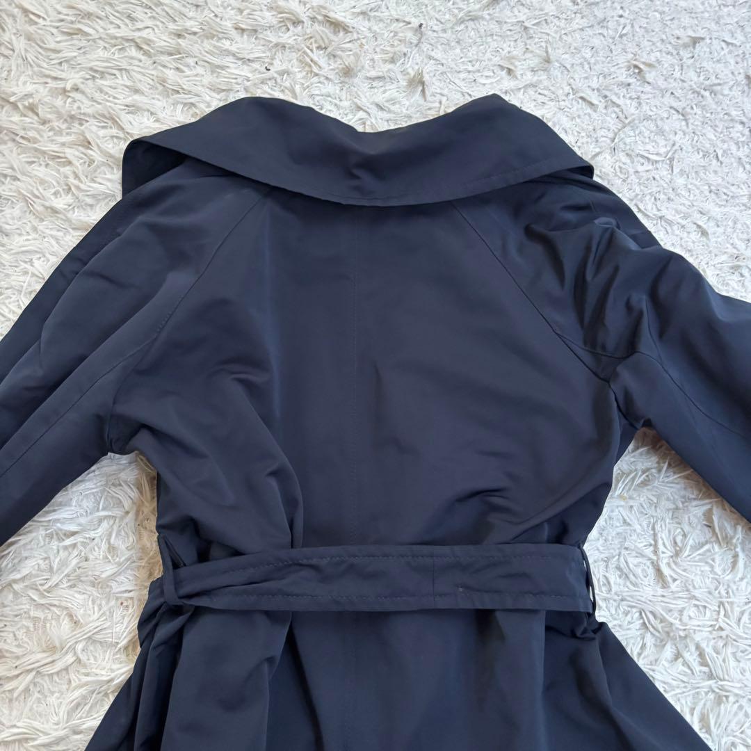 極美品★MaxMara the cubeビジュー付きネイビーガウンAラインコート