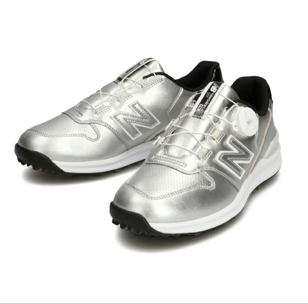 New Balance ゴルフシューズ シルバー BOA