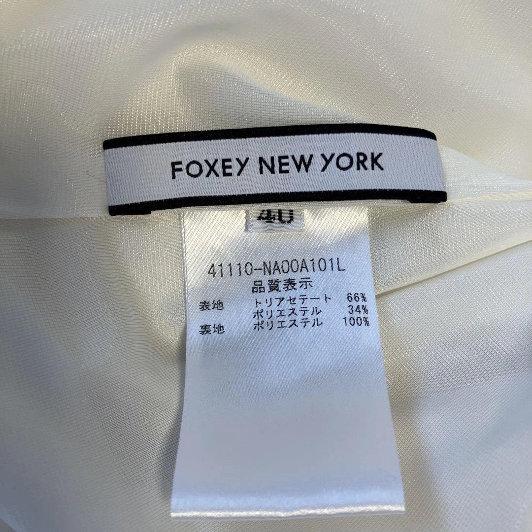 FOXEY NEW YORK ワンピース 40 オフホワイト 上品 フォーマル