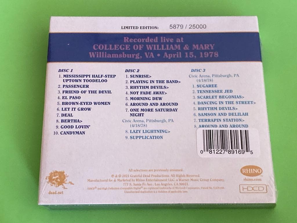 Grateful Dead　Dave's Picks Vol.37　3CD　新品