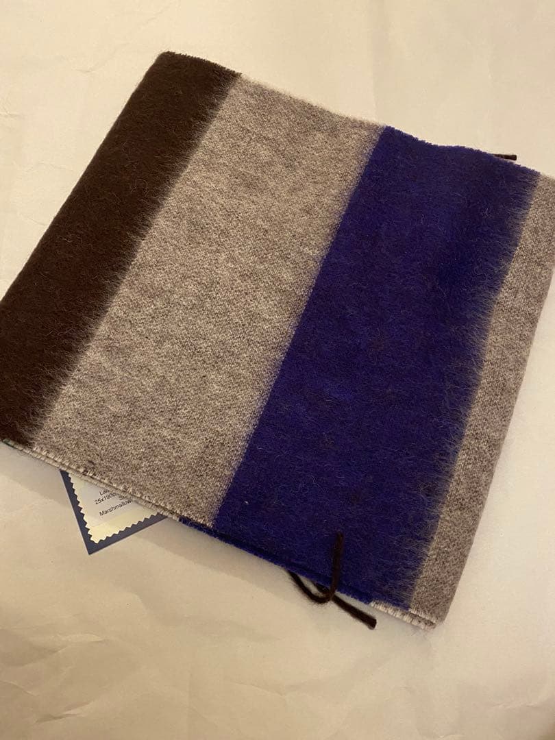 ツイードミル TWEEDMILL ラムズウール　マフラー　グレー　ブラウン