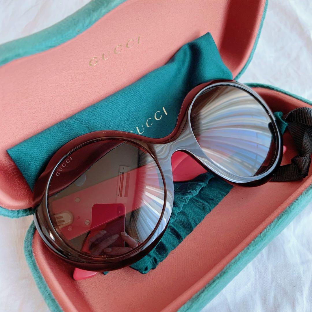 【美品】gucci グッチ ロゴ サングラス