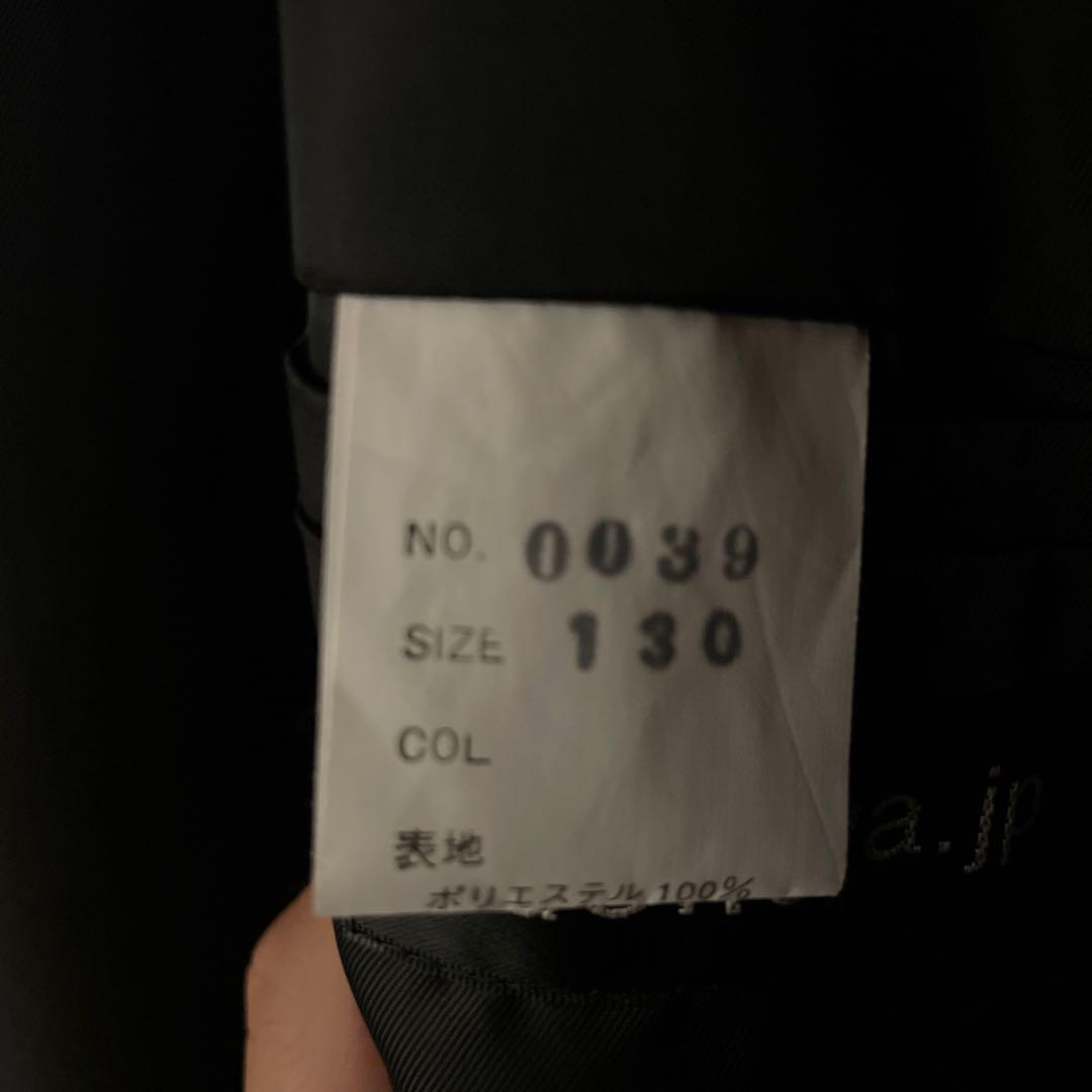 上野屋　ブラックトレンチコート ダブルブレスト