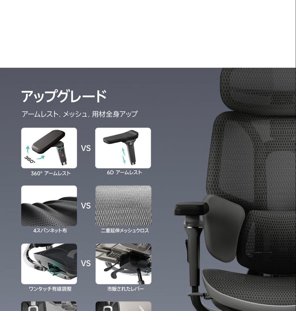 【美品】（組み立て済）Hbada E3 Ultraオフィスチェア 椅子