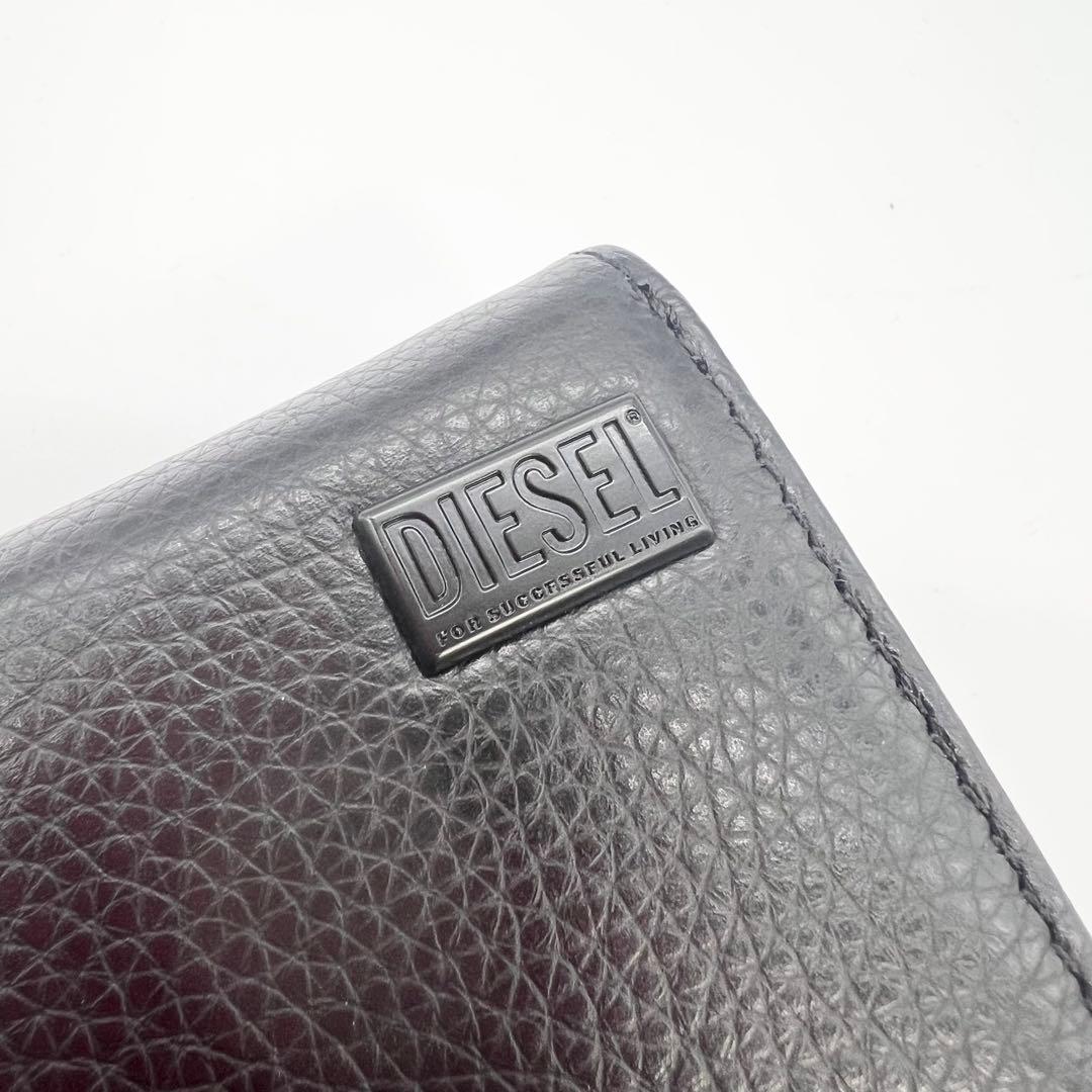 新品未使用✨DIESEL　三つ折り財布　ミニサイフ　レザー　ブラック　正規品