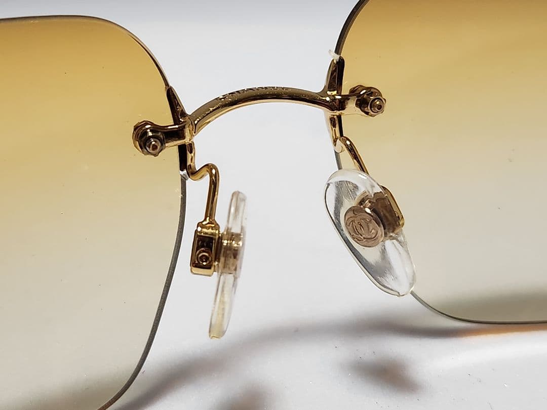 CHANEL ラインストーン サングラス　オレンジ系　シャネル