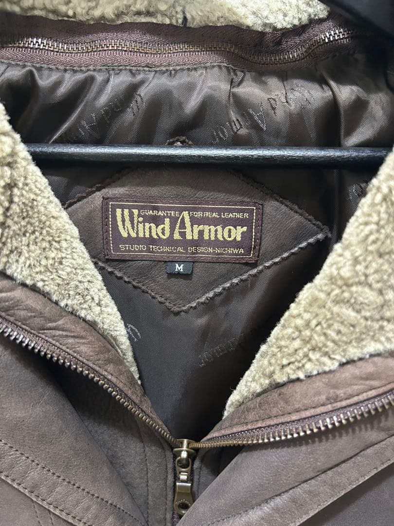 WindArmor ブラウンレザー モッズコート M