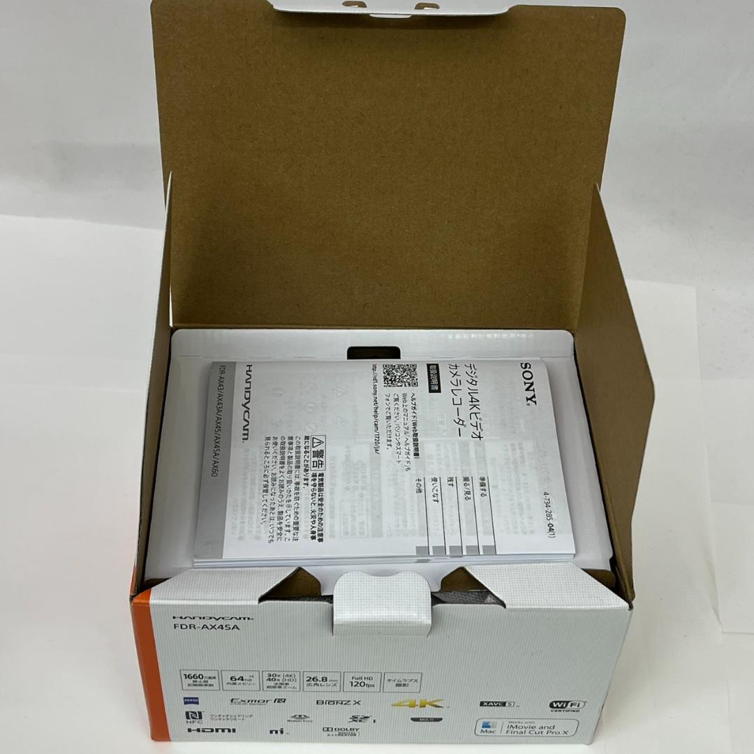 【未使用】SONY 4Kハンディカム FDR-AX45A 保証書無し ブロンズ