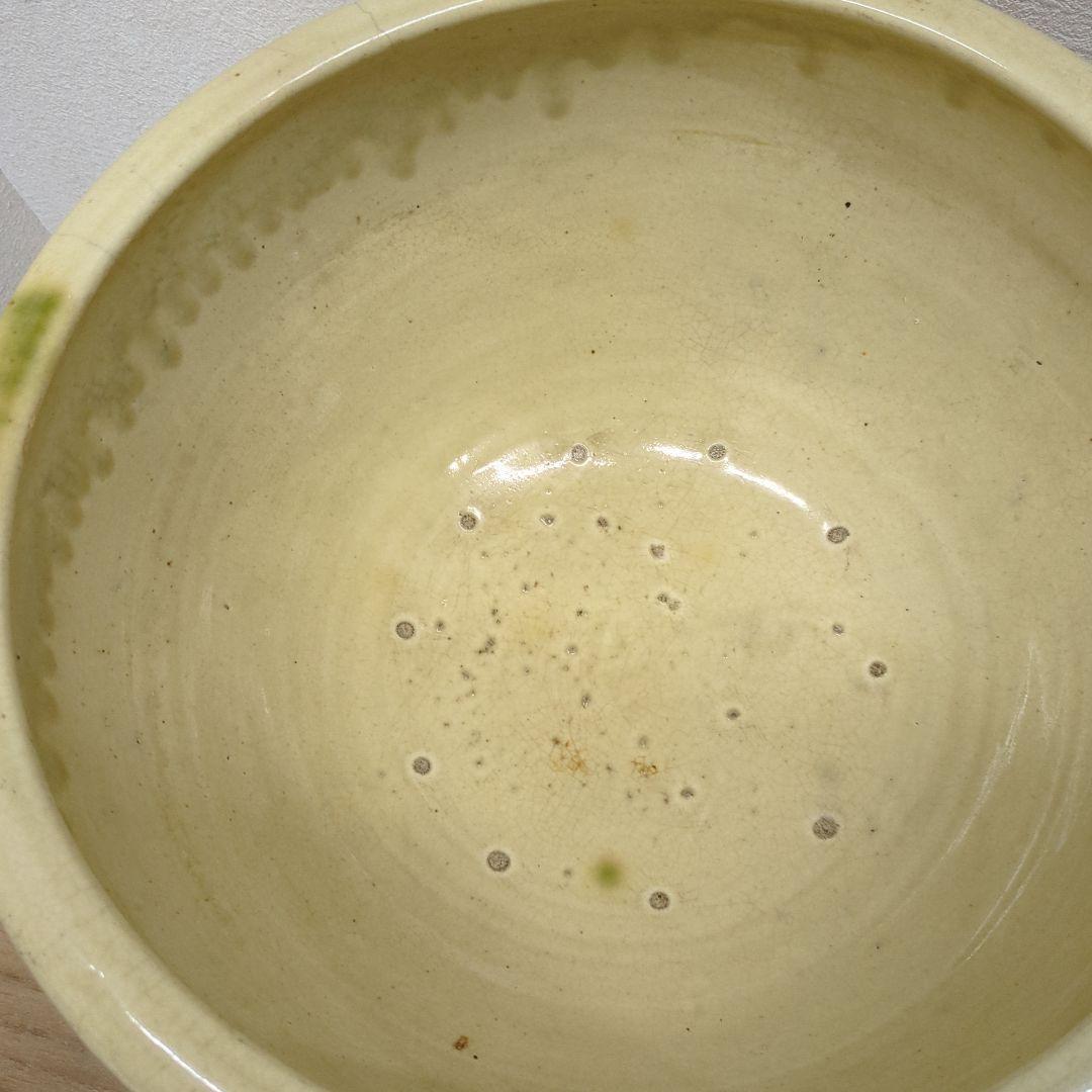 骨董　黄瀬戸　美濃焼　鉢　水鉢　器　陶器　睡蓮鉢　こね鉢
