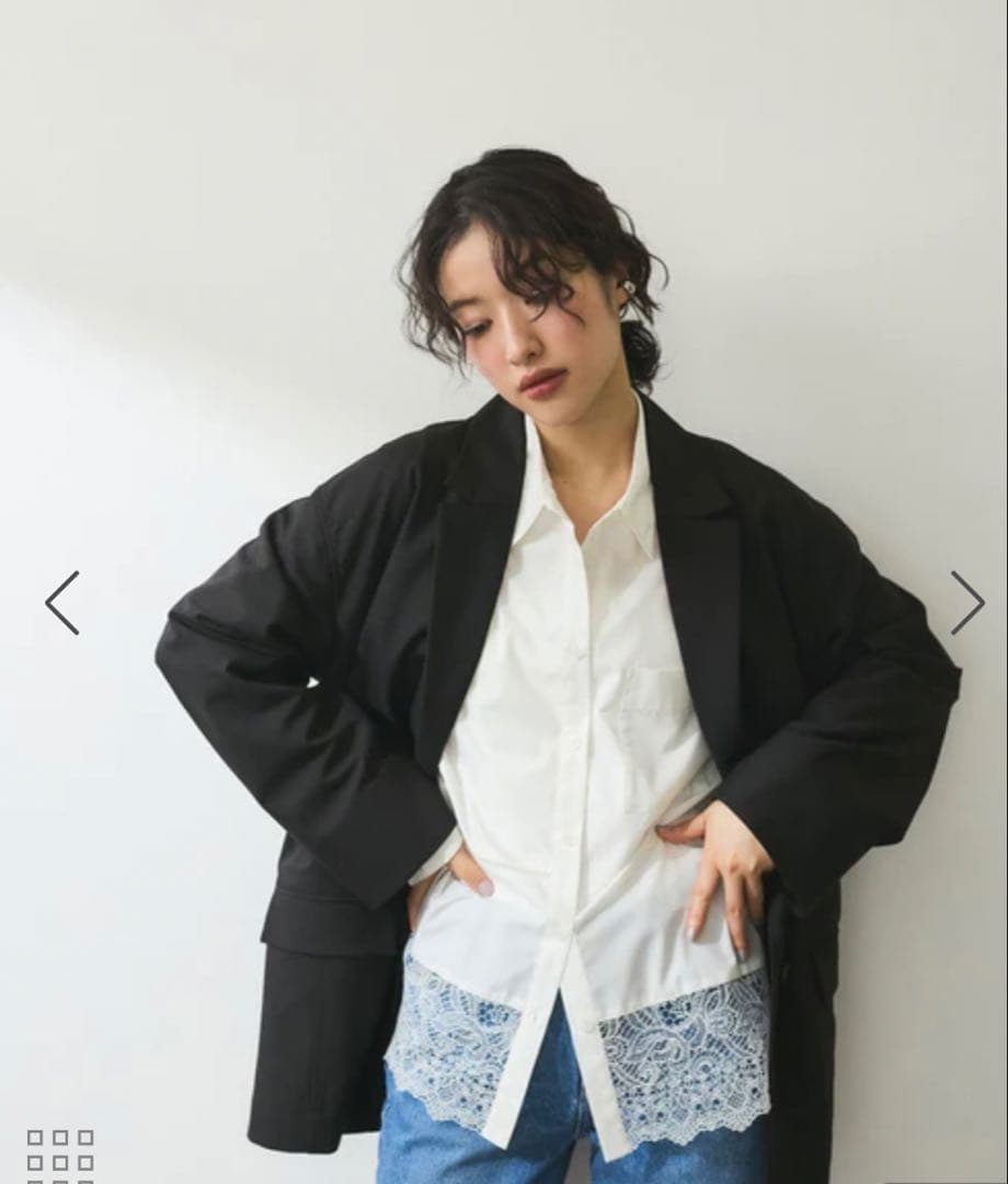 新品未使用品☆ アダム エロペ☆ ジャケット☆ シングルブレストシャツジャケット